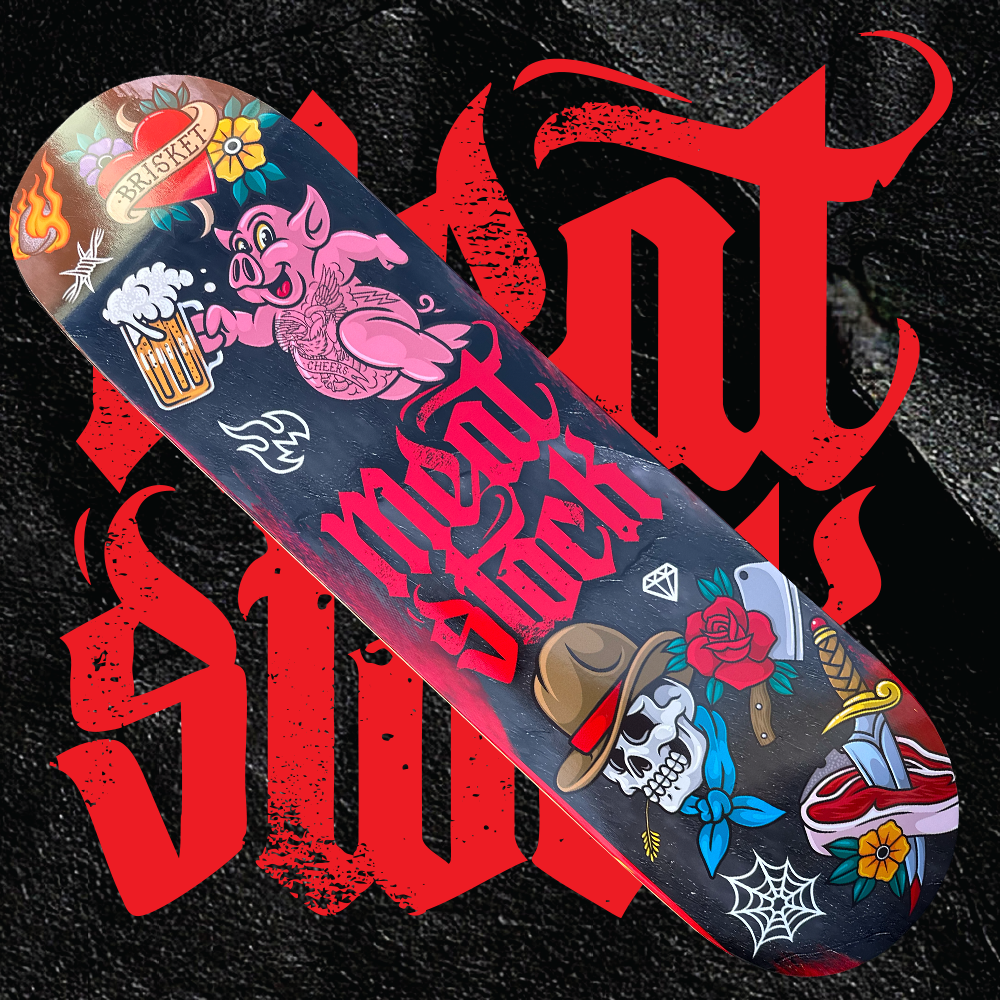 Skateboard - Skull and Pig