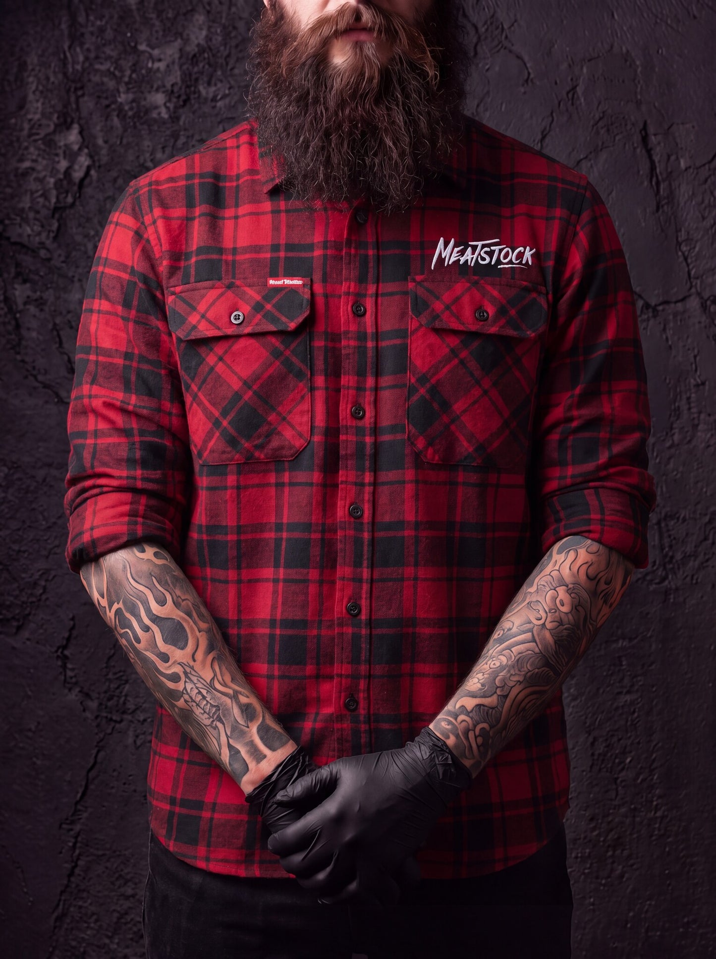 Hard Yakka Flannel Shirt - Red detail