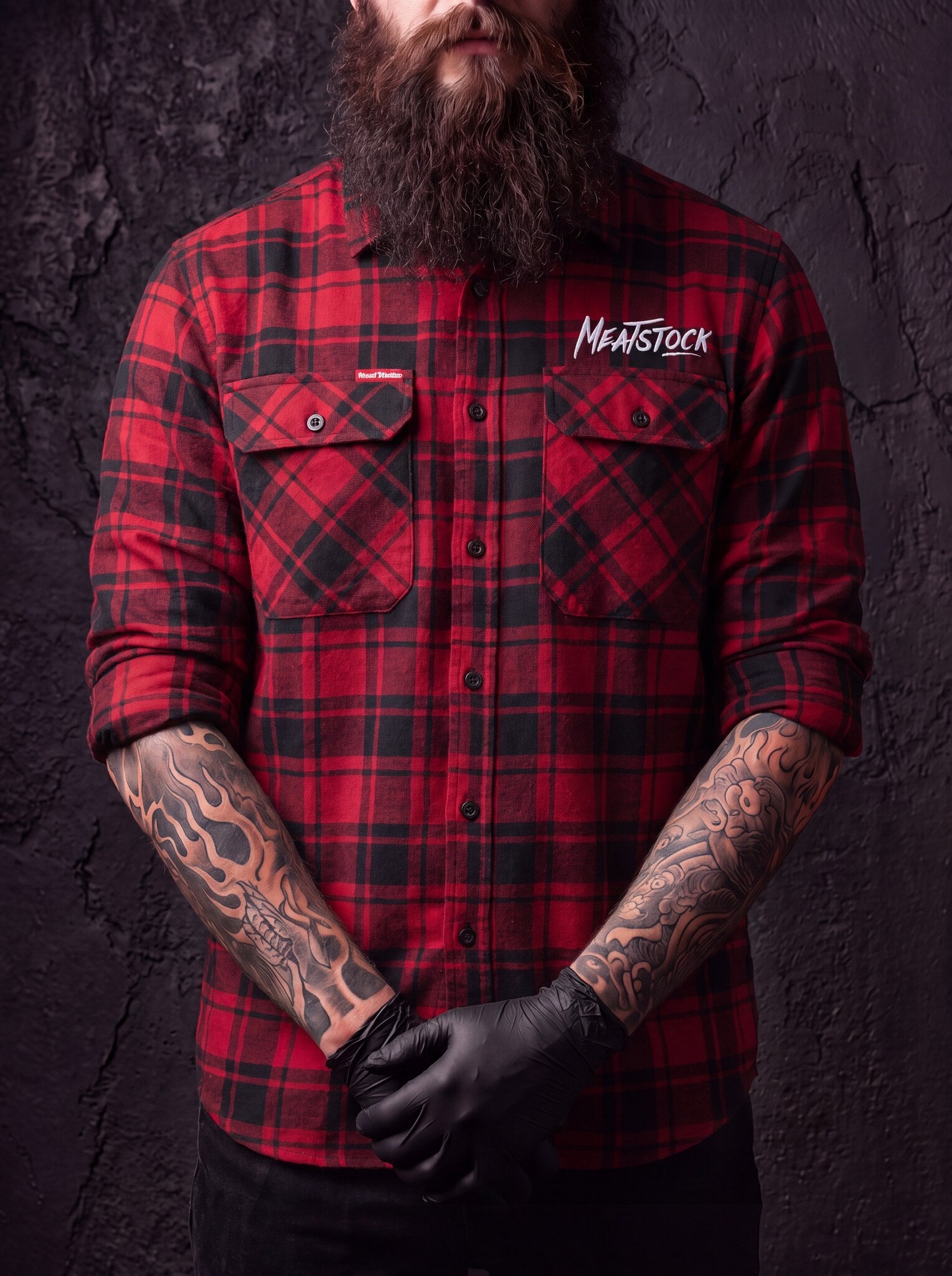 Hard Yakka Flannel Shirt - Red detail